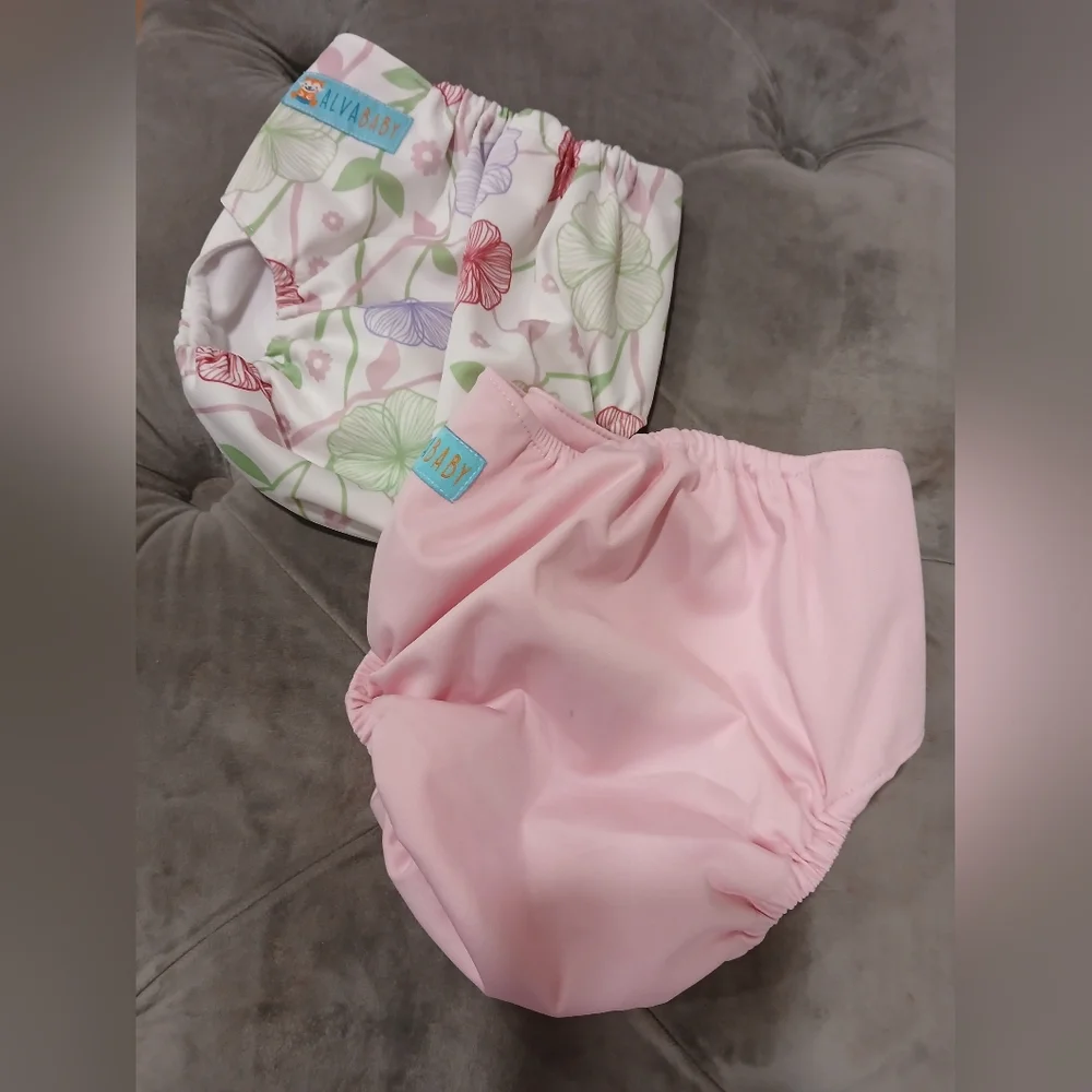 Avia Floral and Pink Kids Cloth Diapers 4pc.